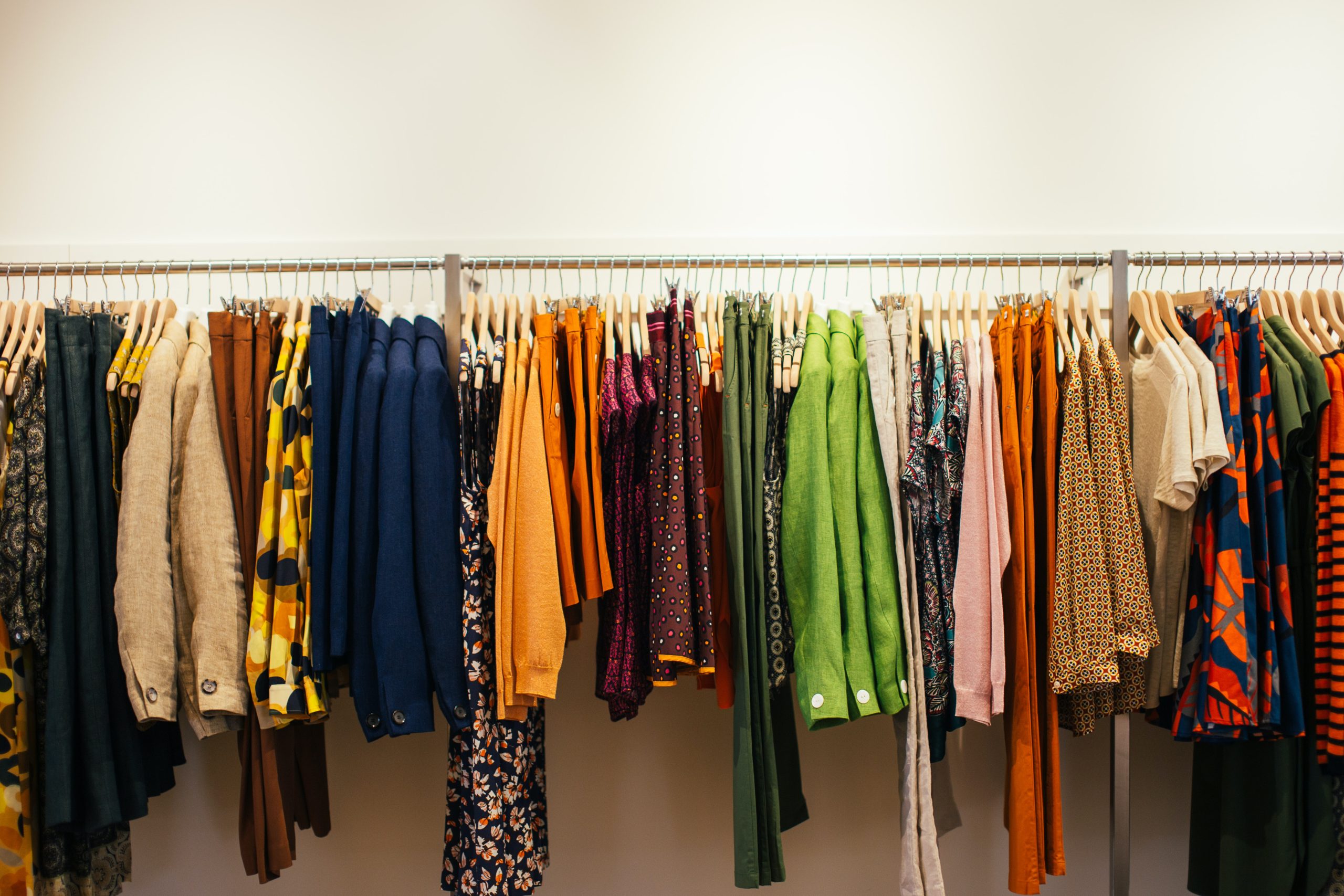 clothes on hangers